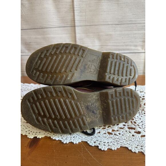 Doc Dr Martens Cherry Red Leather Boots Made In England 5 Mens/6 Wmns?‎ 8-Eye - Picture 6 of 10